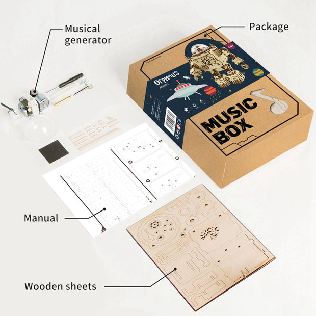 Rokr 3D Wooden Puzzles-Musical Robot Model