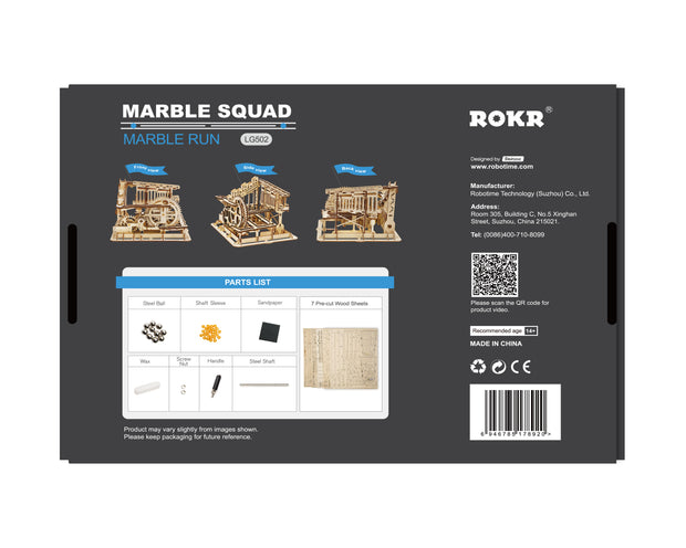 ROKR 3D Wooden Puzzle -Marble Squad