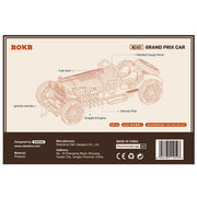 ROKR 3D Wooden Puzzle  Vintage Grand Prix Car Model Kits